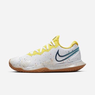 Adidasi Tenis Nike NikeCourt Air Zoom Vapor Cage 4 Hard-Court Dama Albi Turcoaz Deschis Galbeni Alba